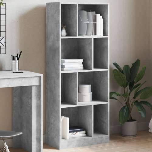 Regal za knjige boja betona 57x28,5x141 cm konstruirano drvo Beton siva 1 141 cm Cijena