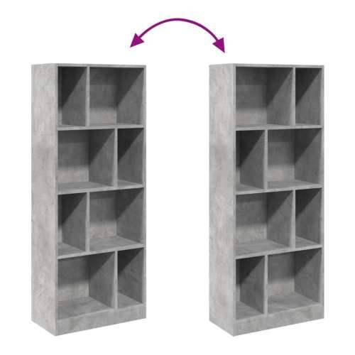 Regal za knjige boja betona 57x28,5x141 cm konstruirano drvo Beton siva 1 141 cm Cijena