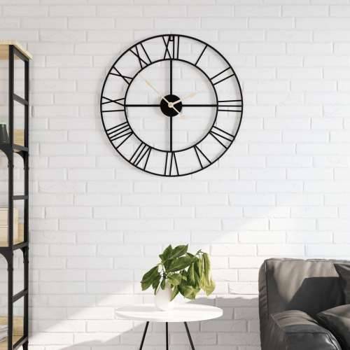 Zidni sat crni Ø 50 cm željezni - Crna 50 cm Cijena
