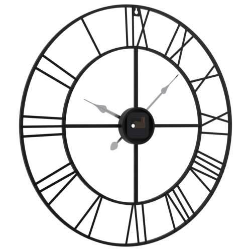 Zidni sat crni Ø 50 cm željezni - Crna 50 cm Cijena