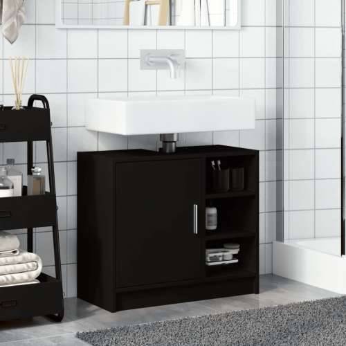 Ormarić za Lavabo - Umivaonik crni 63 x 29 x 55 cm konstruirano drvo - Crna 63 x 29 x 55 cm 1 Cijena