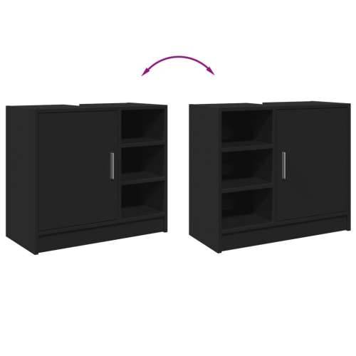 Ormarić za Lavabo - Umivaonik crni 63 x 29 x 55 cm konstruirano drvo - Crna 63 x 29 x 55 cm 1 Cijena