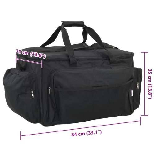 Torba za ribolov vodootporna crna od tkanine Oxford - Crna 84 x 35 x 35 cm Cijena