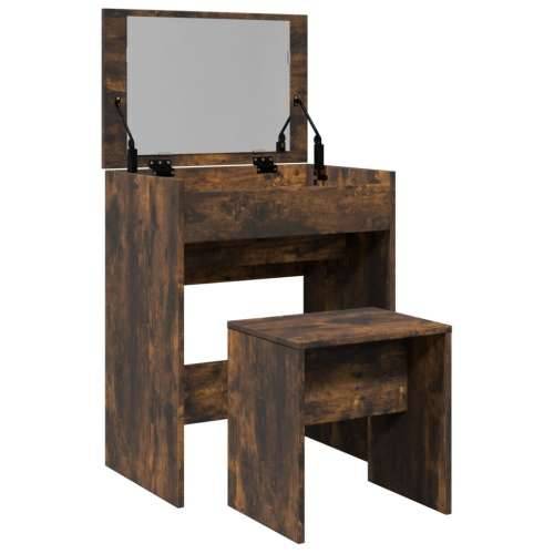 Toaletni stolić sa stolcem boja dimljenog hrasta 60x40x113,5 cm - Dimljeni hrast 1 Cijena