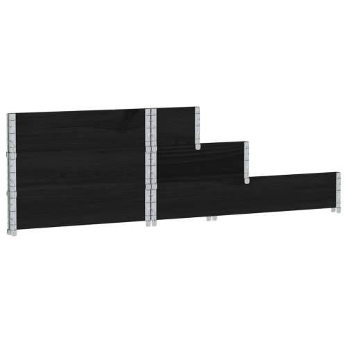 Povišena gredica s 3 razine crna 120 x 80 cm masivna borovina - Crna 120 x 80 cm (80 x 30 cm) 1 Cijena