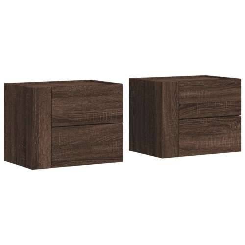 Zidni noćni ormarići 2 kom smeđa boja hrasta 45 x 30 x 35 cm - Smeđi hrast 2 Cijena