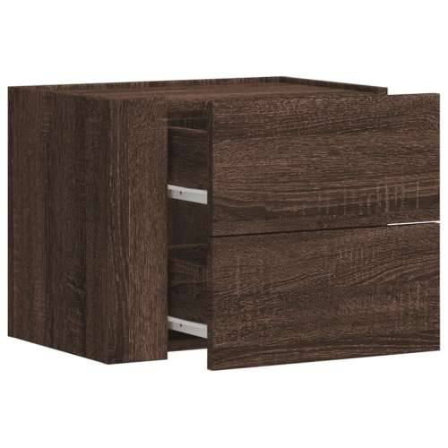 Zidni noćni ormarići 2 kom smeđa boja hrasta 45 x 30 x 35 cm - Smeđi hrast 2 Cijena