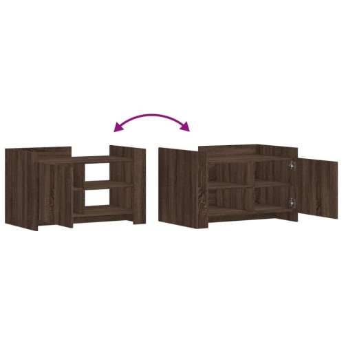 Stolić za kavu smeđa boja hrasta 80x50x50 cm konstruirano drvo - Smeđi hrast 1 80 cm Cijena