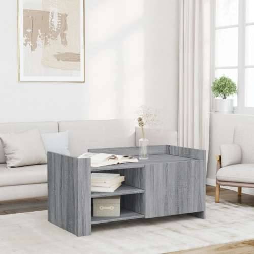 Stolić za kavu siva boja hrasta 100x50x50 cm od drva - Sivi hrast sonoma 1 100 cm Cijena