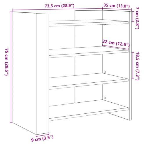 Komoda boja hrasta sonome 73,5x35x75 cm od konstruiranog drva sonoma hrast 1 73.5 cm Cijena