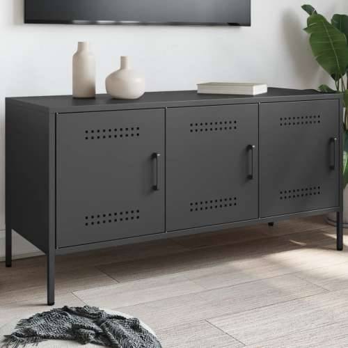 TV ormarić crni 100,5 x 39 x 50,5 cm čelični - Crna 1 Cijena