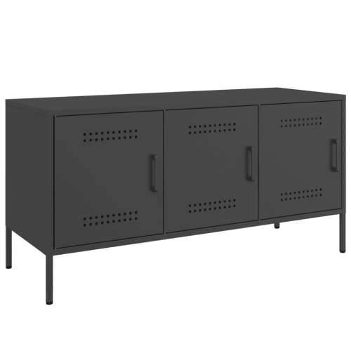 TV ormarić crni 100,5 x 39 x 50,5 cm čelični - Crna 1 Cijena