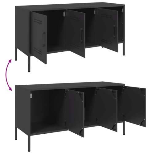 TV ormarić crni 100,5 x 39 x 50,5 cm čelični - Crna 1 Cijena