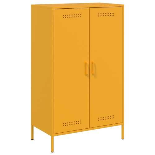 Visoka komoda boja senfa 67 x 39 x 113 cm čelični Žuta 1 Cijena