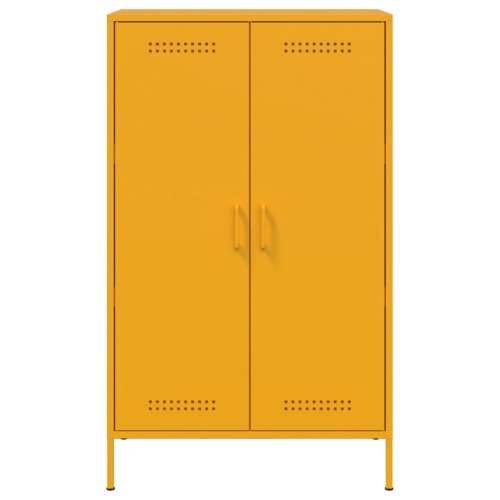 Visoka komoda boja senfa 67 x 39 x 113 cm čelični Žuta 1 Cijena
