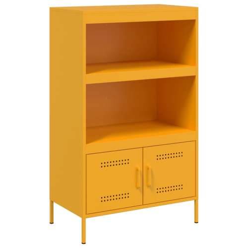 Visoka komoda boja senfa 67 x 39 x 113 cm čelični Žuta 1 Cijena
