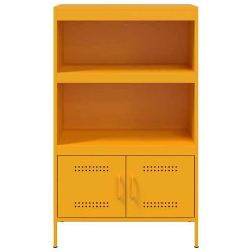 Visoka komoda boja senfa 67 x 39 x 113 cm čelični Žuta 1 Cijena