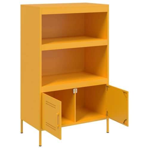 Visoka komoda boja senfa 67 x 39 x 113 cm čelični Žuta 1 Cijena