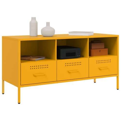 TV ormarić boja senfa 100,5 x 39 x 50,5 cm čelični - Žuta 1 Cijena