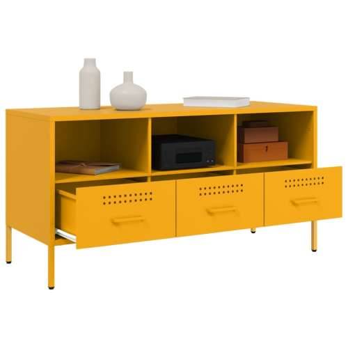 TV ormarić boja senfa 100,5 x 39 x 50,5 cm čelični - Žuta 1 Cijena