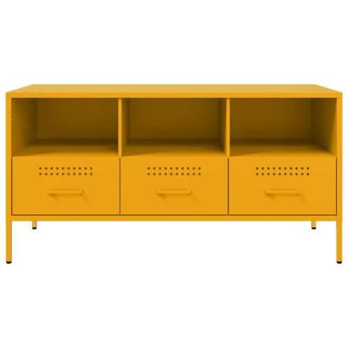TV ormarić boja senfa 100,5 x 39 x 50,5 cm čelični - Žuta 1 Cijena