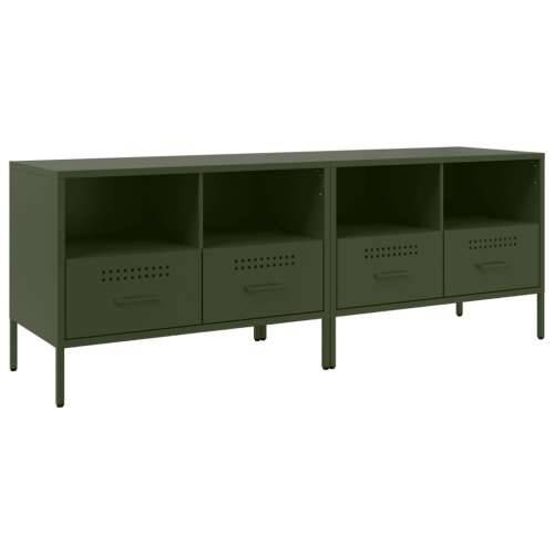 TV ormarići 2 kom maslinastozeleni 68 x 39 x 50,5 cm čelični - Zelena 2 Cijena