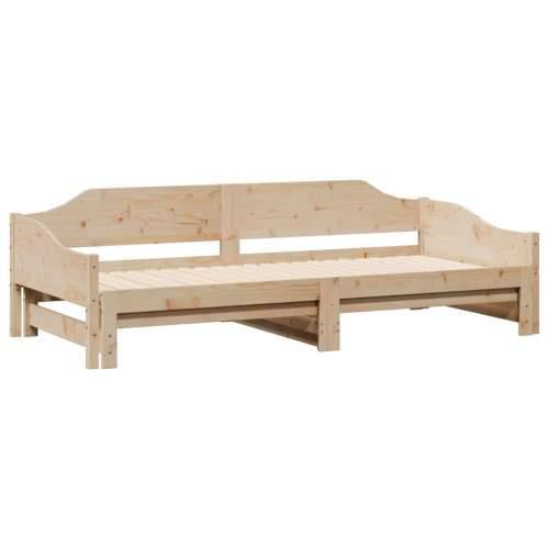 Dnevni krevet na razvlačenje 80 x 200 cm od masivne borovine - Prirodna 80 x 200 cm Cijena