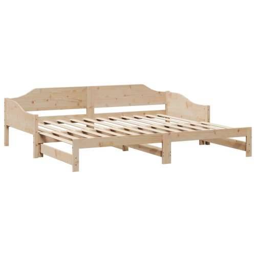 Dnevni krevet na razvlačenje 80 x 200 cm od masivne borovine - Prirodna 80 x 200 cm Cijena