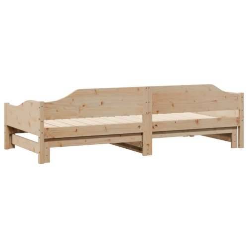 Dnevni krevet na razvlačenje 80 x 200 cm od masivne borovine - Prirodna 80 x 200 cm Cijena