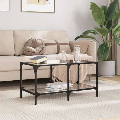 Stolić za kavu s crnom staklenom površinom 78,5x40x40 cm čelik - crno staklo 78.5 x 40 x 40 cm 1 Cijena