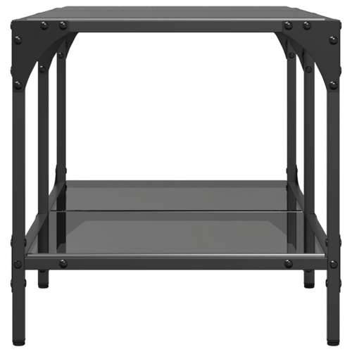 Stolić za kavu s crnom staklenom površinom 78,5x40x40 cm čelik - crno staklo 78.5 x 40 x 40 cm 1 Cijena