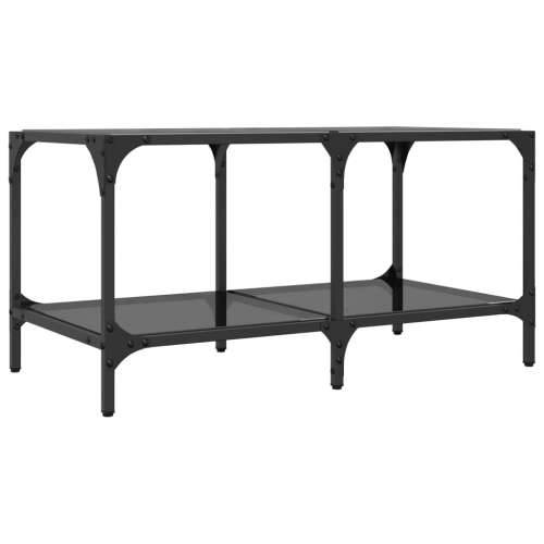Stolić za kavu s crnom staklenom površinom 78,5x40x40 cm čelik - crno staklo 78.5 x 40 x 40 cm 1 Cijena