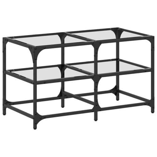 Stolić s prozirnom staklenom površinom 78,5x40x45 cm čelik - prozirno staklo 78.5 x 40 x 45 cm 1 Cijena
