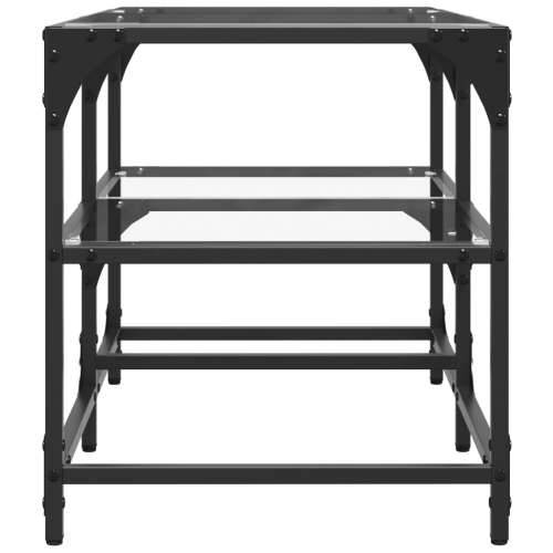 Stolić s prozirnom staklenom površinom 78,5x40x45 cm čelik - prozirno staklo 78.5 x 40 x 45 cm 1 Cijena