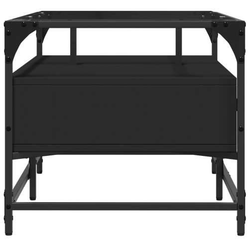 Stolić sa staklenom površinom crni 98,5x50x45 cm čelik - Crna 1 Cijena