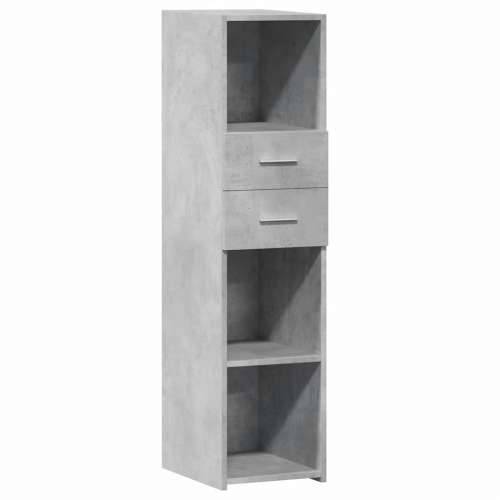 Visoka komoda boja betona 30 x 42,5 x 124 cm konstruirano drvo - Beton siva 1 Cijena