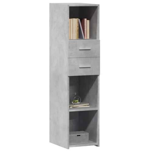 Visoka komoda boja betona 30 x 42,5 x 124 cm konstruirano drvo - Beton siva 1 Cijena