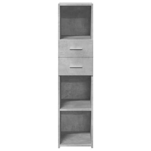 Visoka komoda boja betona 30 x 42,5 x 124 cm konstruirano drvo - Beton siva 1 Cijena