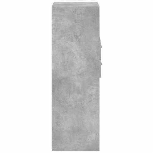Visoka komoda boja betona 30 x 42,5 x 124 cm konstruirano drvo - Beton siva 1 Cijena