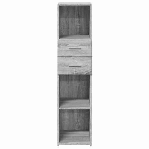 Visoka komoda siva boja hrasta 30x42,5x124 cm konstruirano drvo Sivi hrast sonoma 1 Cijena