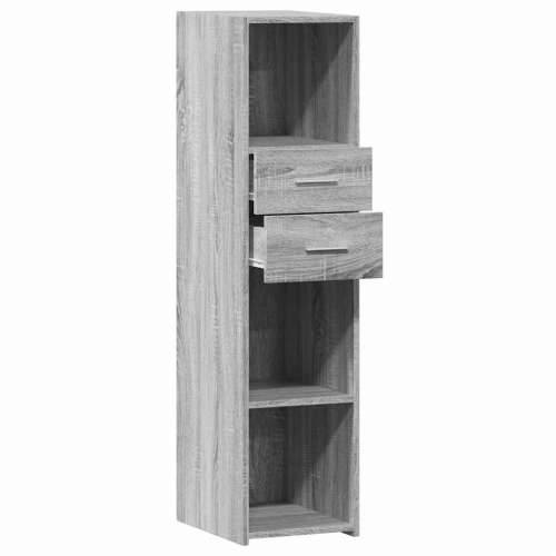 Visoka komoda siva boja hrasta 30x42,5x124 cm konstruirano drvo Sivi hrast sonoma 1 Cijena
