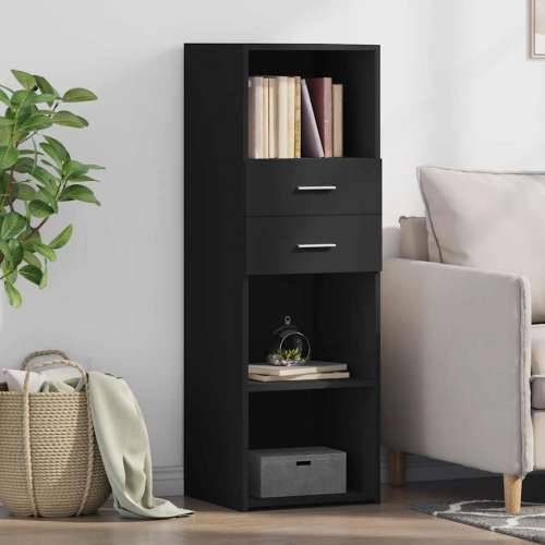 Visoka komoda crna 40 x 42,5 x 124 cm od konstruiranog drva - Crna 1 Cijena
