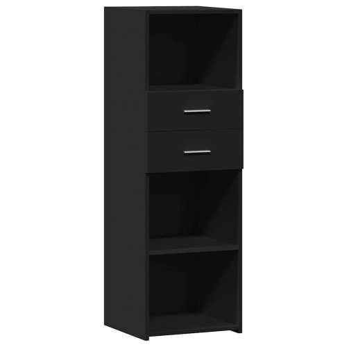 Visoka komoda crna 40 x 42,5 x 124 cm od konstruiranog drva - Crna 1 Cijena