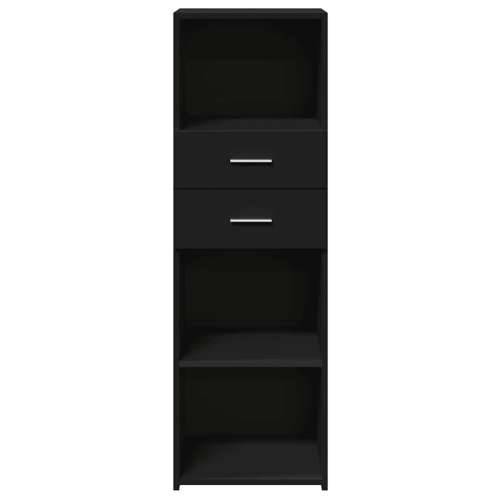 Visoka komoda crna 40 x 42,5 x 124 cm od konstruiranog drva - Crna 1 Cijena