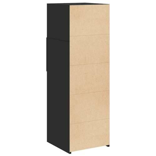 Visoka komoda crna 40 x 42,5 x 124 cm od konstruiranog drva - Crna 1 Cijena
