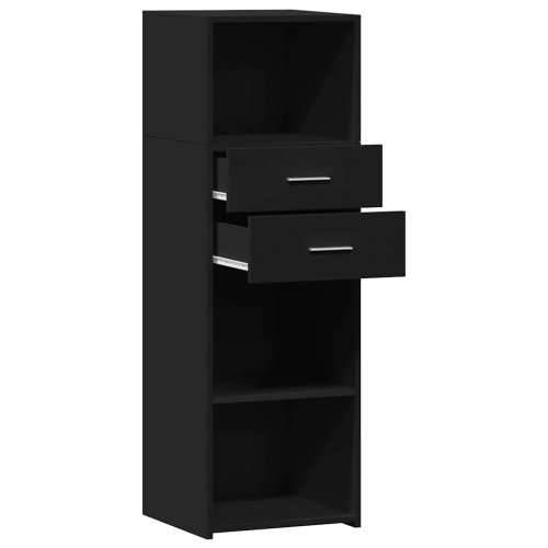 Visoka komoda crna 40 x 42,5 x 124 cm od konstruiranog drva - Crna 1 Cijena
