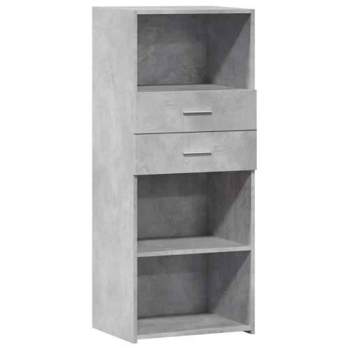 Visoka komoda boja betona 50 x 42,5 x 124 cm konstruirano drvo - Beton siva 1 Cijena