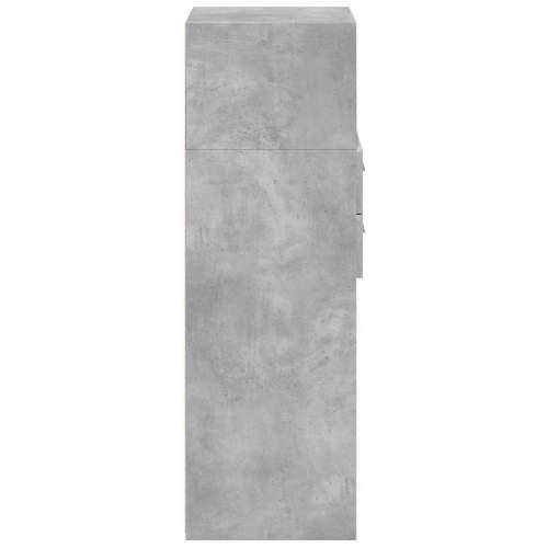 Visoka komoda boja betona 50 x 42,5 x 124 cm konstruirano drvo - Beton siva 1 Cijena