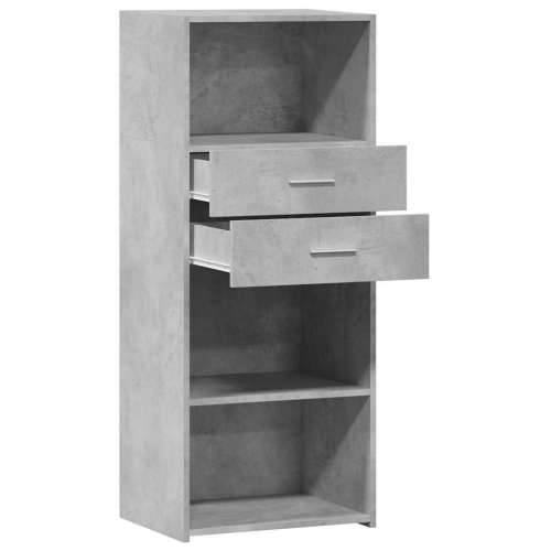 Visoka komoda boja betona 50 x 42,5 x 124 cm konstruirano drvo - Beton siva 1 Cijena