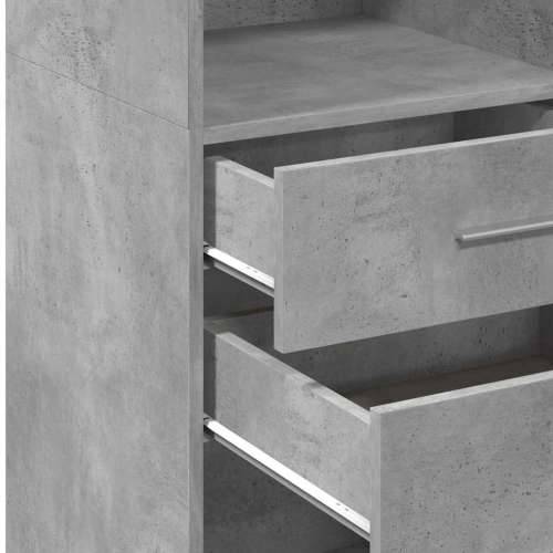 Visoka komoda boja betona 50 x 42,5 x 124 cm konstruirano drvo - Beton siva 1 Cijena